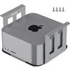 IFCASE Supporto da scrivania in alluminio per Mac Studio M4 M3 M2 M1 Max, ultra con cuscinetto antigraffio (argento)