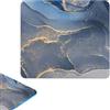 ELLENNE Tappetino Mousepad Vetro Temperato 300×260mm Marmo Blu Oro C5 | ELLENNE Tappetino Mousepad Vetro Temperato, Durezza 9H Anti-Graffi, Alta Precisione 300×260mm XL - Marmo Blu Oro C5