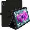 Haofun Custodia Compatibile con SVITOO P1300 13 Pollici, Sottile Leggero Cover con Cinturino da Polso, Custodia Magnetico in PU Case con Multi-Angolo Regolabili, Nero