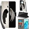 Haninsuze Cover per Honor Magic5 Lite, ala | Pelle PU Portafoglio, Porta Carte, Magnetica, Libro, Antiurto Custodia