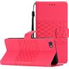 POL CUSTODIA compatibile con HUAWEI P8 LITE ALE-L04, ALE-L01 ALE-L02 ALE-L21 ALE-L23 ALE-UL00 / DUAL COVER case flip STAND LIBRO gel silicone TPU protezione eco pelle PORTAFOGLIO porta carte (fucsia)