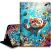 Bxgolkgd Custodia per Tablet Samsung Galaxy Tab S8 Plus 2022/S7 FE 2021/S7 Plus 2020 31,5 cm, Cover con Supporto Antiurto con Dissipazione del Calore, Funzione Auto Sveglia/Sonno, Carino Gatto che Si