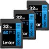 Lexar Scheda di memoria da 32 GB ad alte prestazioni 800x PRO SDHC UHS-I, C10, U1, V10, video 4K UHD, fino a 150 MB/s in lettura, per fotocamere DSLR Point-and-Shoot e Mid-Range, videocamere HD