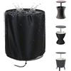 TheElves Copertura per tavolo da bar Keter da 19 litri, copertura per tavolo da bar rotondo, copertura impermeabile per tavolo da bar, 53,3 cm di profondità x 58,4 cm di altezza, nero