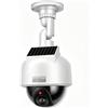 EQULIUS Telecamera finta a batteria solare, finta cupola con luce LED lampeggiante, impermeabile IP54, per corridoio, interni ed esterni, giardino, apertura della porta