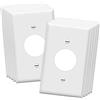 ENERLITES 1.406 Hole Single Receptacle Outlet Wall Plate, Size 1-Gang 4.50 x 2.76, Polycarbonate Thermoplastic, 8851-W-10PCS, White (10 Pack)