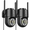 Reobiux 1080P Telecamera Wi-Fi Esterno/Interno,Videocamera Sorveglianza Esterno,2.4 WiFI,PTZ,Cablata,Visione Notturna Colori,Audio Bidirezionale,Rilevamento Persone,Allarme,Usb,3m Cavo,IP66,2P