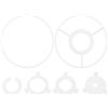 PATIKIL Set Anello Paralume 12cm, Supporto Paralume Anelli Robusti Con Adattatore E27 A E14/E26 Spider Fitter Filo Cornice Per Tamburo Fai Da Te Tavolo Lampada A Sospensione