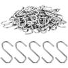 SEASJHBAY 100 ganci a S in acciaio inox 304, 28 x 12 x 2 mm, per cucina, bagno, officina e giardino, robusti ganci a S per progetti creativi fai da te e conservazione versatile