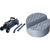 Cartrend 7740014 Martinetto Idraulico da 2 T & Rivestimento universale in gomma per cric e ponte sollevatore
