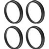 INFINAUTO Anelli Centrici Mozzo Ruota Nero 4pz 72.1x64.1mm Policarbonato | Spessore 10mm, Installazione Diretta, Elimina Vibrazioni, Riduce Usura, Resistente Basse Temperature, Per Ruote Aftermarket.