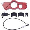 Culnflun Blocco Manopola Moto con Cavo Casco, Sicurezza Leva Freno e Manubrio, Installazione Rapida uso Quotidiano Urbano (Rossa)