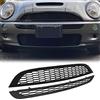 ECOTRIC Griglia compatibile con cofano paraurti Mini Cooper R50 R52 R53 02 | Anteriore superiore inferiore; compatibile con Mini Cooper R50 R52 R53 2002 - 2006 Paraurti Griglia a nido d'ape Lucido; Nero