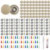Brelet 60 Paia Vite Per Riparazione Tetto Auto.Pulsante Per Strumento Di Riparazione Tetto Interno Dell'Automobile.Riparazione Rivetti Pulsante A Auto Tetto.Tappezzeria Auto.Puntine Per Cielo Auto (Beige)
