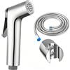 Haelyze Soffione doccia mobile per campeggio, camper, con tubo da 1,2 m, supporto per doccetta, approvvigionamento d'acqua regolabile, robusto ABS, soffione doccia con tubo per camper Vanlife e esterni