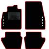 QUEMAR Tappetini Auto per Ford Puma dal 2019, Bordo Rosso, 2 Ricami | anche Hybrid / Kit Tappeti Moquette e Gomma su Misura / Set 2 Anteriori + 2 Posteriori / Ricami e Colori Personalizzati
