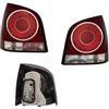 EASYSHOP24H Set 2 Faro Fanale Fanalino Posteriore Destro e Sinistro Per Polo 9N da 2005 a 2009 Gruppo Ottico Luce Stop Lato Guidatore Passeggero Con Portalampade e Lampadine