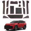 CDEFG Compatibile con Toyota RAV4 2026 2027 tappetini in gomma (Rosso) | RAV 4 XA60 Facelift antiscivolo tappetino per console centrale per auto accessori