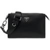 Guess Uomo Mini Tracolla Milano Crossbody Top Zip Nero | design iconico Guess, scomparto principale capiente, logo signature del brand