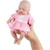 Vollence Mini Bambola Dormiente in Silicone da 18 cm | Piccola e Realistica, Ideale per Nuovi Genitori | Regalo Perfetto per Bambini e Collezionisti - Ragazza