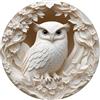 CHARMIBLE Puzzle da 1000 pezzi per adulti, 67,5 x 67,5 cm, classico puzzle rotondo | Il puzzle a forma di gufo intagliato in carta offre un effetto visivo 3D, regalo di Natale e di compleanno per gli amanti dei