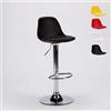 Produce Shop Sgabello per Bar e Cucina con Penisola in Similpelle Design New Orleans - Nero
