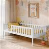 Kids Collective Letto per bambini con sponde di sicurezza, rete a doghe letto per bambini | sicuro e stabile | altre misure: 80x160, 80x180, 90x200 cm | 90x190 cm da 4 a 13 anni, bianco