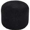 Loft 25 Sacchetto di Fagioli Sgabello Piede Bolla Rotonda | Poggiagambe velluto a coste per Interni da Soggiorno | Pouf dal Design Ergonomico per Adulti | Comodo e Durevole (Nero)