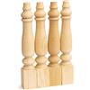 decorluxes Gambe incompiute per tavolo da pranzo e tavolino da caffè rustico con gambe tornite - Set di 4 - Dimensioni: 5,5 x 35,6 cm - Facile da dipingere (35,6 cm)