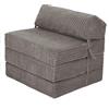 Loft 25 Jumbo Cord Singolo Letto a Z Pieghevole Materasso | Sleepover Ospiti Soggiorno e Camera da letto | Comodo Divano Sedia | Ergonomico Design Futon con Poggiatesta (Velluto a coste, Carbone)