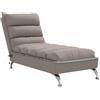 vidaXL Chaise Longue Massaggi con Cuscini Tortora in Tessuto, Chaise Longue con Cuscini, dormeuse, Divano Letto Camera da Letto, Divano Letto