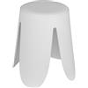 Inbagno Sgabello Bagno Moderno E Contenitore Multiuso Bianco Opaco - Seduta Imbottita In Poliuretano E Piedini Antiscivolo - Linea Flores