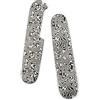Aibote 1 Paia Damasco Modello Titanio Lega di Manico Bilance Patch Strumento Fai da te Grip di Ricambio Adatto per 91 mm Victorinox Coltello Esercito Svizzero