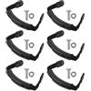 BESTOMZ 6 Set Maniglia Laterale per Kayak con Viti, Kit di Ricambio Nero | Impugnatura Sagomata in Plastica PP PVC, Montaggio Laterale, per Canoe e Kayak Sit-on-top