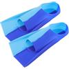 Cabilock Pinne Corte da Nuoto Tallone Aperto, Silicone Blu | Allenamento in Vasca e Snorkeling, Design Drenante a Bassa Resistenza, Adatte a Principianti Giovani