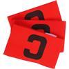 GRIRIW 3 Pezzi Fascia Capitano Calcio Elastica Regolabile Emblema C Rosso | Manicotto per Braccio Superiore, Uso in Allenamento e Partite Giovanili, Aiuta L'identificazione Arbitro