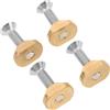 Yardwe 4 Pezzi Kit Dadi M6 con Viti e Rondelle in Ottone | Acciaio Inossidabile, Finitura Marina, per Sup e Pedane Hydrofoil, Manutenzione e Montaggio in Acqua