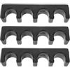 SAFIGLE 3 Pezzi Porta Stecche da Biliardo Nero, 4 Alloggi, Plastica | Montaggio Adesivo senza Fori, Forma Piatta Antirotolamento, per Pannelli e Superfici D'arredo, Uso in Sala Biliardo