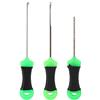RiToEasysports Set Esca Carpfishing Acciaio Inox Antiscivolo 3 Pezzi | Manico Rotondo Verde e , Attrezzo Portatile per Esche, Albero Resistente Alla Corrosione, Compatibile con Molo e Barca, Ago