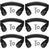 MAGICLULU 6 Set Maniglie Laterali per Kayak in Plastica Nere, Kit | Montaggio con Viti e Dadi, per Canoa e Kayak Sit-on-top, Ricambio Pratico