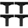 MOBUTOFU 4 Pezzi Connettore a T per Trampolino, Tubo PP Nero, 9,2 MM | Ricambio per Reti di Protezione, Montaggio Rapido, Giunto Stabile per Tubi da 16mm, Uso Esterno