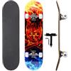 vigvitspo Skateboard professionale a doppia calce in acero, 81,1 cm, cuscinetti a sfera ABEC-7, ruote in PU 95A, design grafico personalizzato