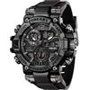 SMAEL Orologio da uomo alla moda, sportivo, impermeabile fino a 5 ATM, multifunzione, LED, digitale, antiurto, elegante, per attività all'aperto