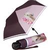 Knirps 4Kids - Ombrello tascabile per bambini, con bordo riflettente, Horselove, 90 cm, Ombrello tascabile apribile