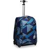 Invicta Trolley Scuola, Blu, Mountain Blue, 2 in 1, Doppio Uso, con Spallacci per Uso Zaino, Tasca Porta PC Portatile, Zaini e Trolley, Scuola e Viaggio, Bambini e Ragazzi