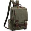 DEEVORCA Uomo Zainetto Moda Tela Zaino Borsa a Tracolla Convertibile per 12.9 Pollici iPad Università Zaino Casuale Viaggio Scuola Quotidiano Lavoro Messaggero Sacchetto Uomo Vintage Backpack Verde