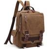 DEEVORCA Uomo Zainetto Moda Tela Zaino Borsa a Tracolla Convertibile per 12.9 Pollici iPad Università Zaino Casuale Viaggio Scuola Quotidiano Lavoro Messaggero Sacchetto Uomo Vintage Backpack Marrone