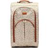 MISAKO Valigia in tessuto Piccola da Viaggio Crosi Beige Unisex - Bagaglio elegante morbido semirigido di 54x20x33cm di 2 ruedas