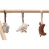 Jollein Arco da gioco per neonati con ciondoli - Set da 3 pezzi con luna, pecora e stella - Con anelli per il fissaggio - Stimola i sensi e le capacità motorie - Giocattolo per neonati - Woolly