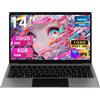 bvate PC Portatile 14 Pollici Notebook 8GB RAM 256GB SSD Processore Celeron Fino